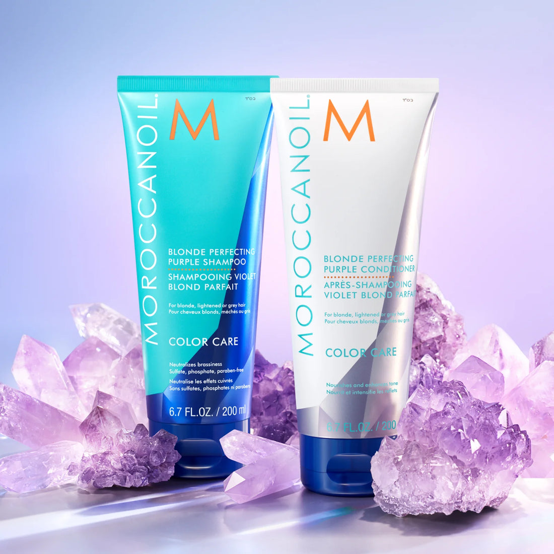 Moroccanoil Sampon & Balsam Violet 200 ml - Duo Set - COCOSMETICS BEAUTY SRL